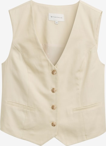 TOM TAILOR Мъжка елек за костюм в бежово: отпред