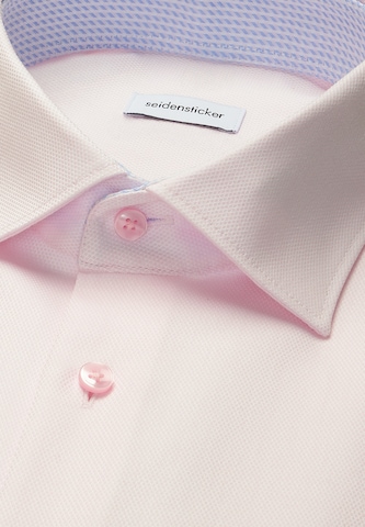 Coupe regular Chemise business 'Schwarze Rose' SEIDENSTICKER en rose
