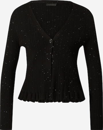 GUESS Knit Cardigan 'ESTELLE' in Black: front
