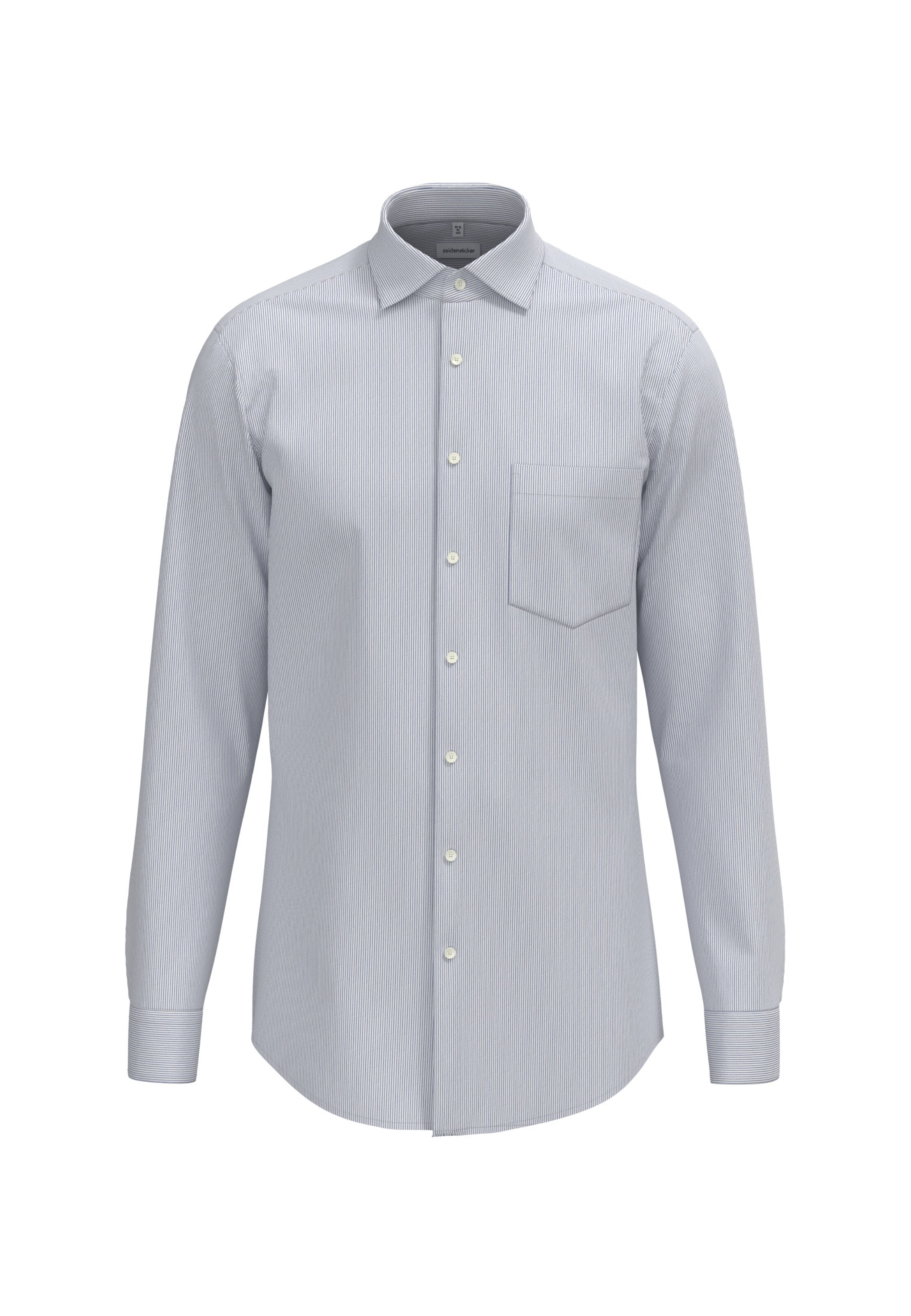 SEIDENSTICKER Zakelijk overhemd 'Smart Classics' in de kleur Smoky blue / Zwart, Productweergave