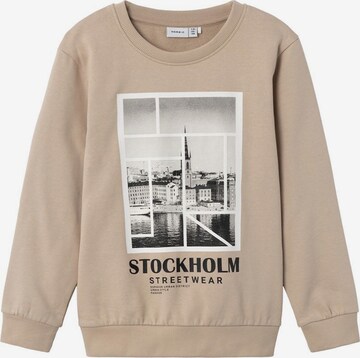 NAME IT Sweatshirt 'STOBIAS' in Beige: voorkant