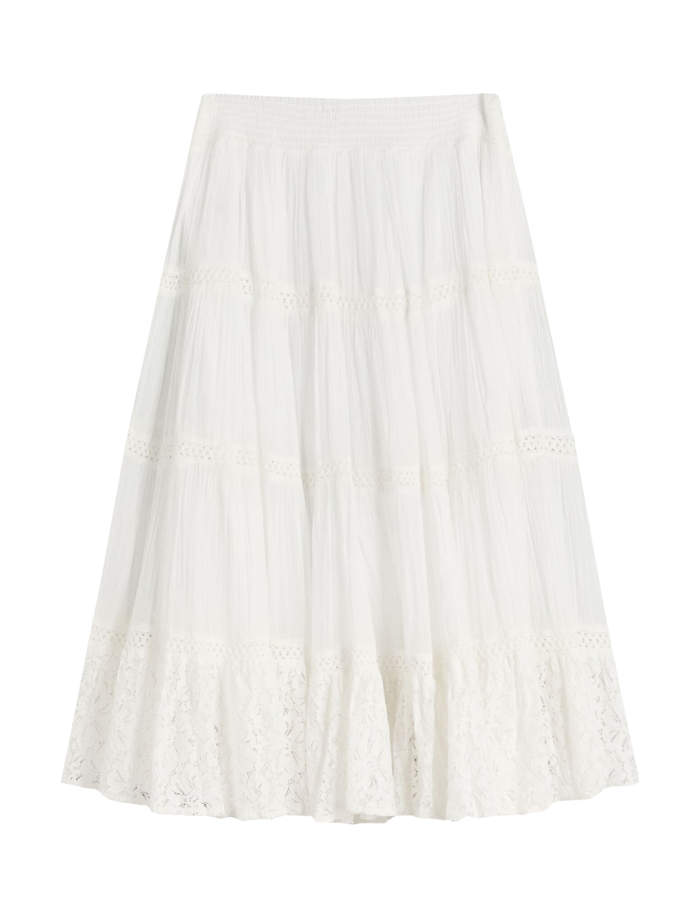 Fustă de la Bershka pe bej: față