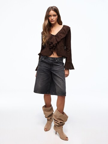 Bershka Blouse in Brown