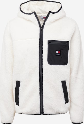 Giacca di pile di Tommy Jeans in bianco: frontale