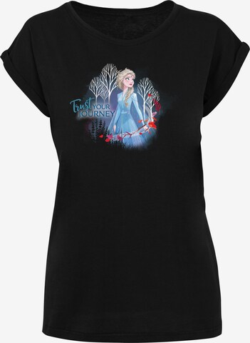 T-shirt 'Disney Frozen 2 Trust Your Journey' F4NT4STIC en noir : devant