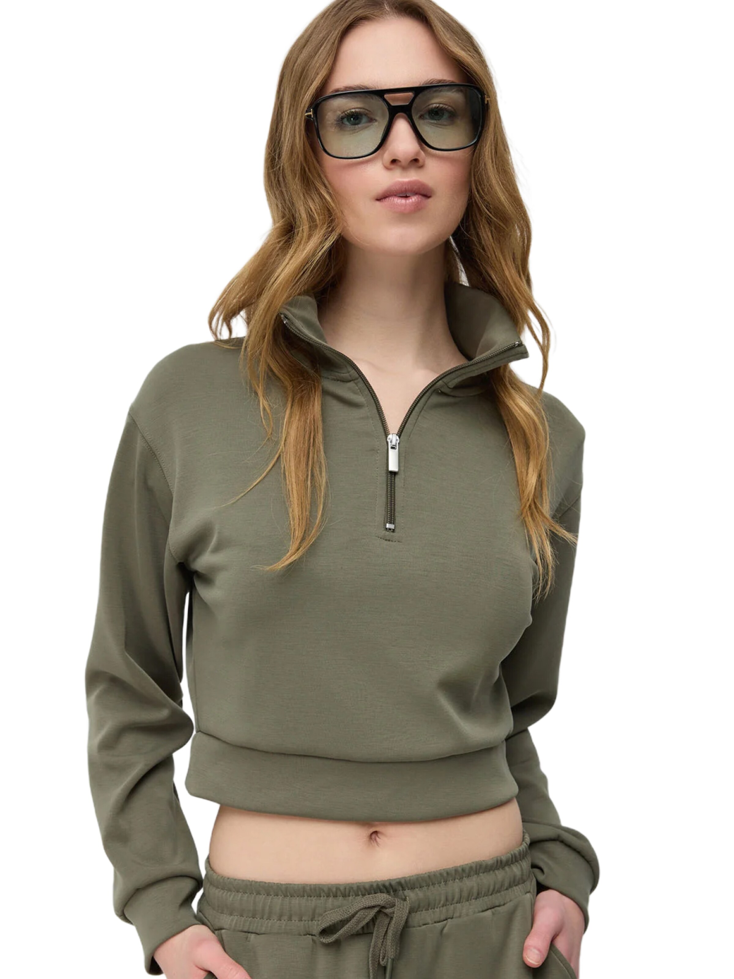No Matter What Sweatshirt in Groen: voorkant