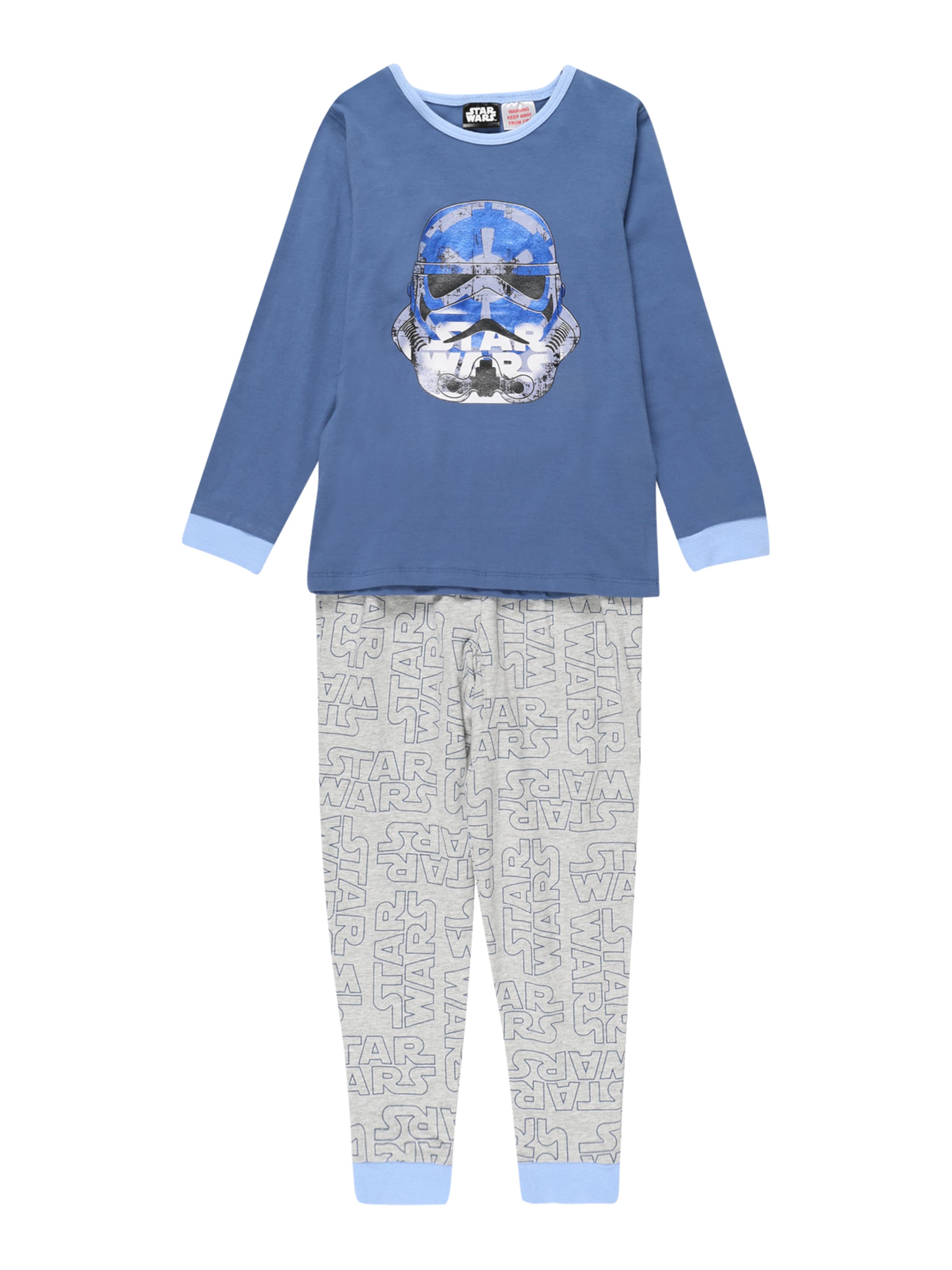 Enfants Pyjama ORLANDO Cotton On en Gris Clair, Bleu, Bleu Clair 