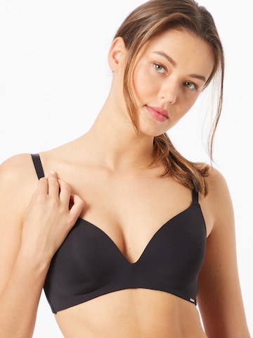 Sutien de tricou Sutien de la Boux Avenue pe negru: față