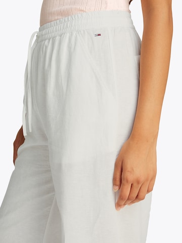 Wide leg Pantaloni di Tommy Jeans in bianco