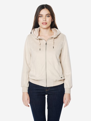 Veste mi-saison KOROSHI en blanc : devant