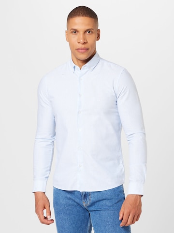 Slim fit Camicia business di Calvin Klein in blu: frontale