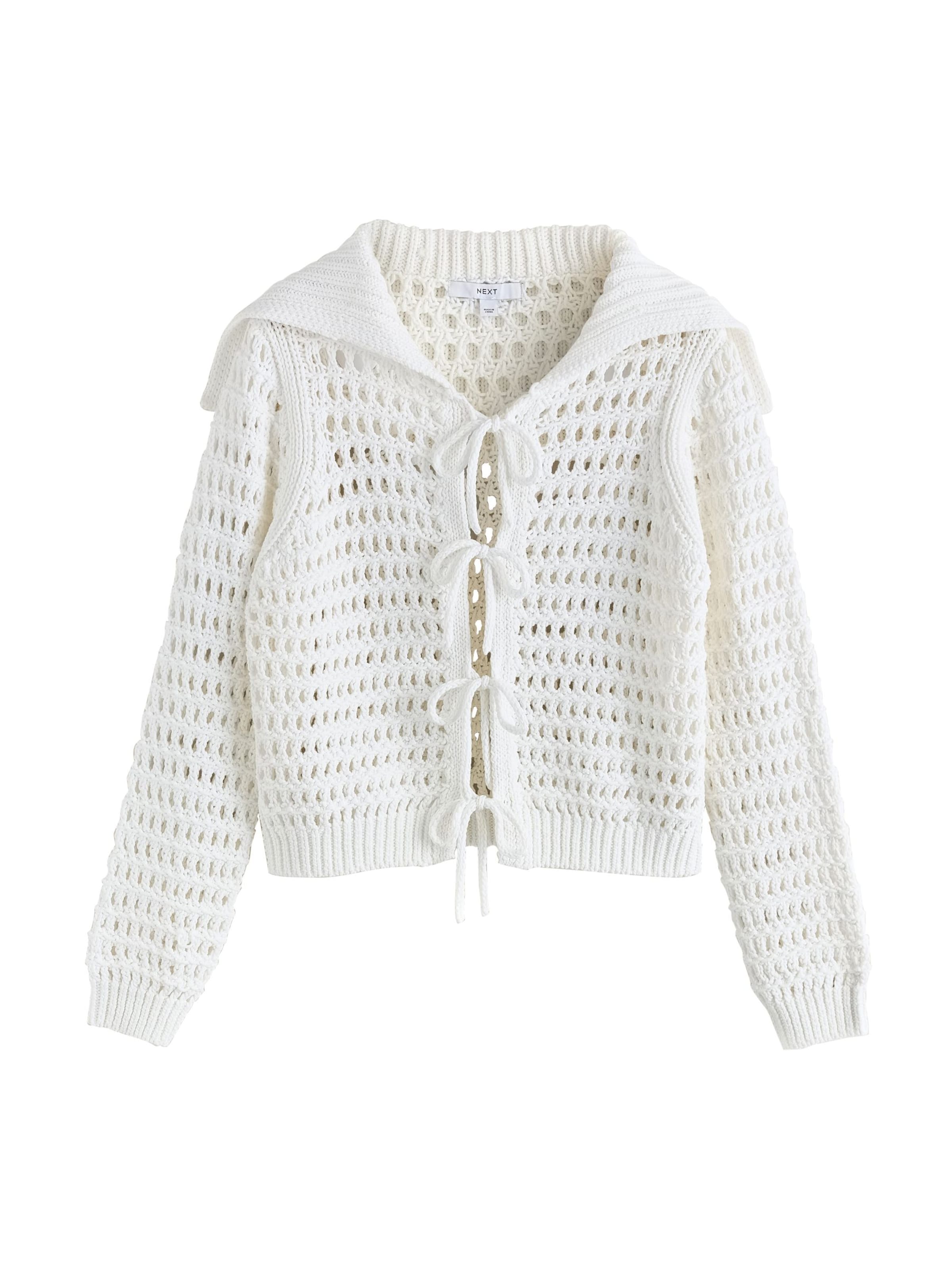 Next Kardigán - fehér: elől