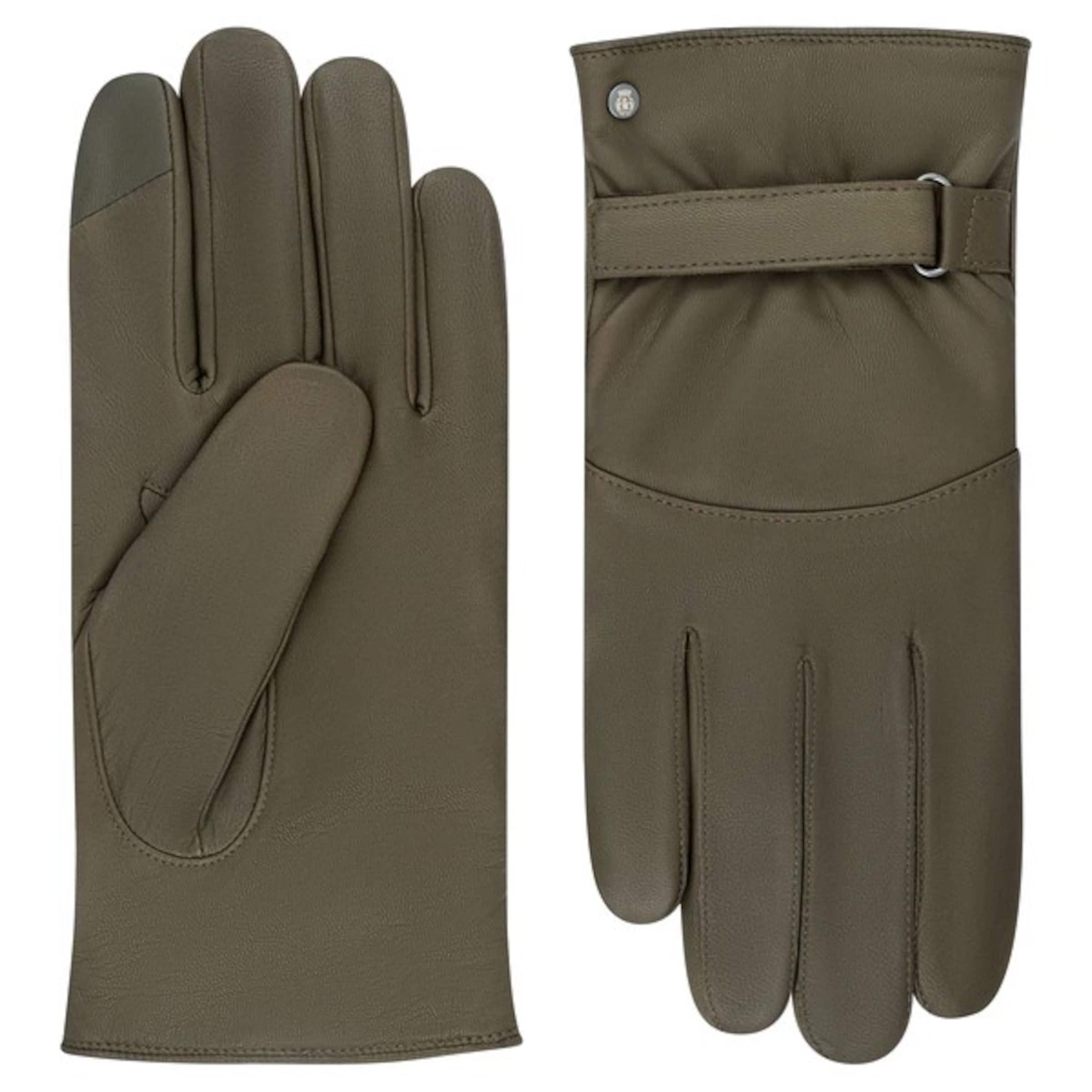 Roeckl Vingerhandschoenen 'HOWELL TOUCH' in de kleur Olijfgroen / Donkergroen, Productweergave