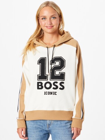 Sweat-shirt 'Eraisy' BOSS Orange en beige : devant