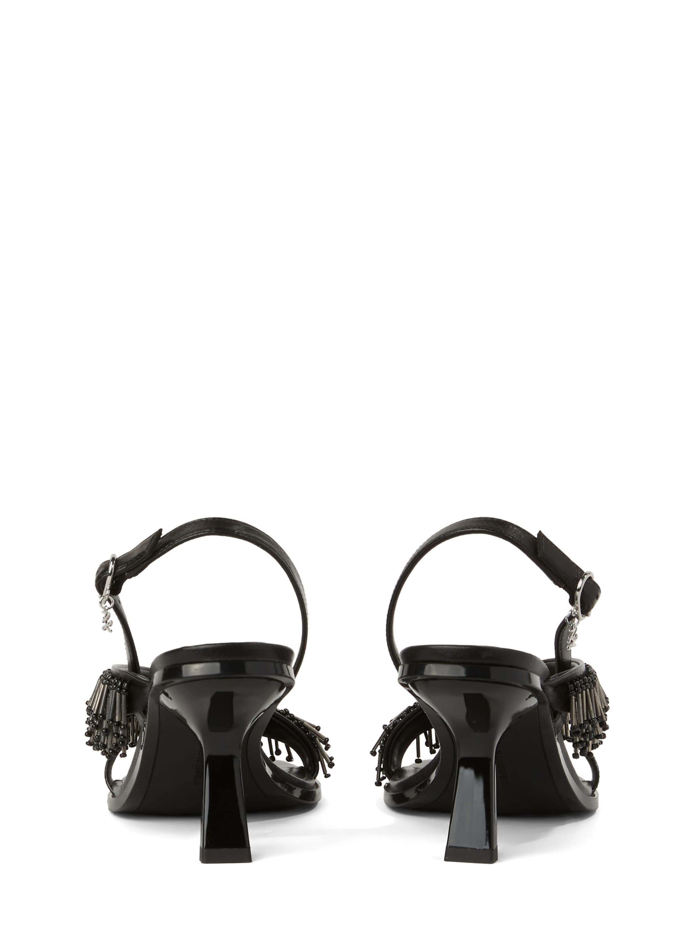 Karl Lagerfeld Босоножки с ремешком 'Karmel Fringe' в Черный
