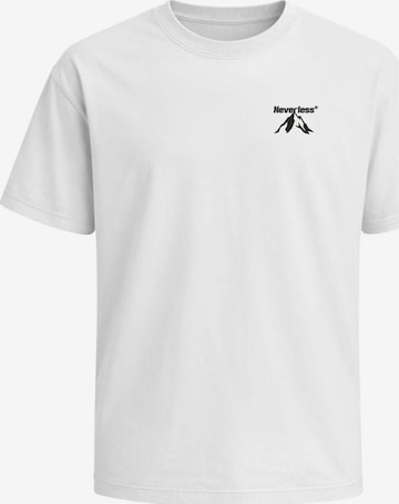 Neverless Shirt 'Apex mountain' in White: front