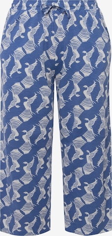 Ulla Popken Pyjamabroek in Blauw: voorkant