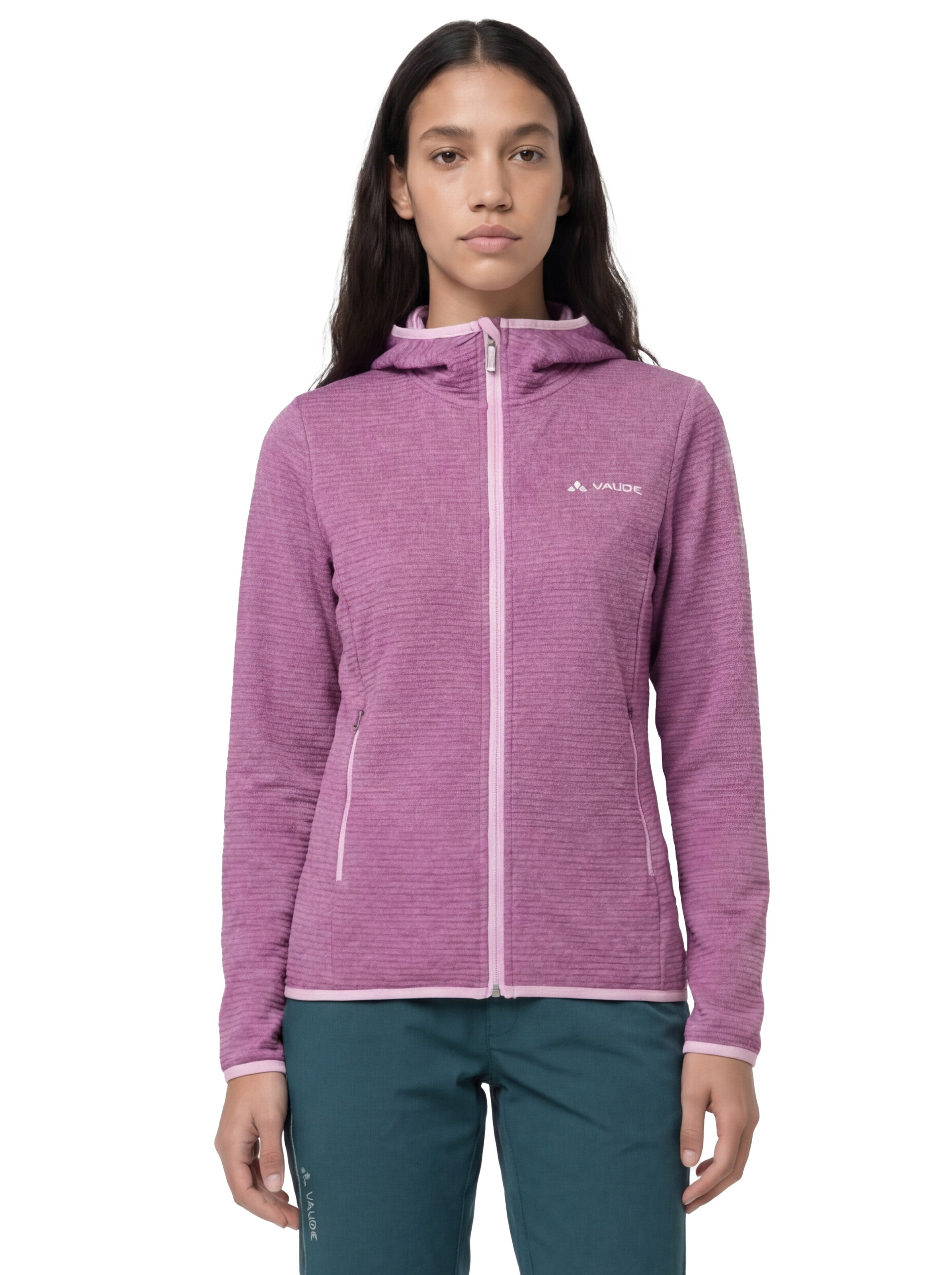 VAUDE Fleecejacke ' Strona' in Lila: Vorderseite