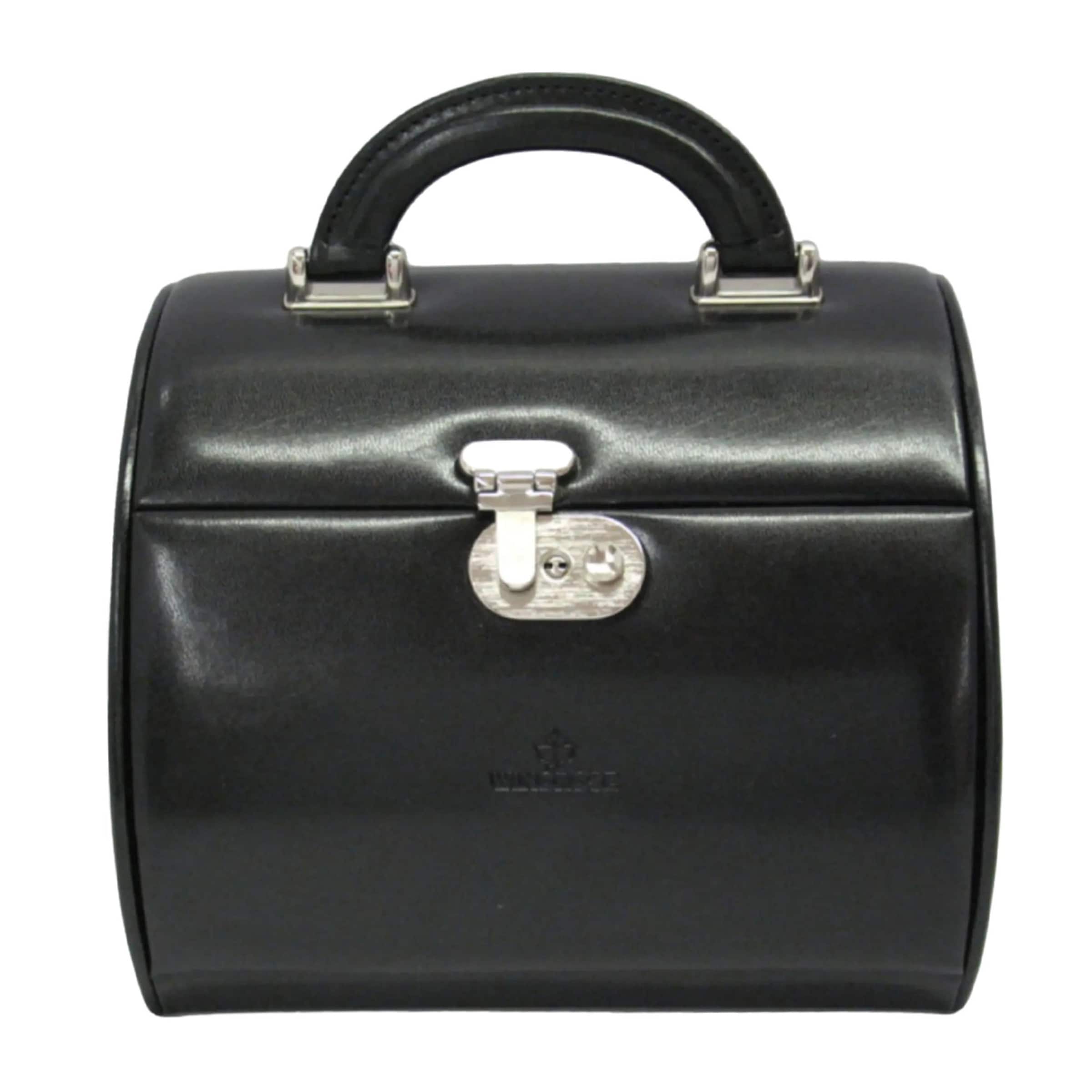 WINDROSE Sieraden-bewaring 'Merino' in Zwart: voorkant