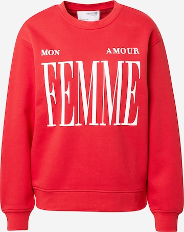 SELECTED FEMME Sweatshirt in Rot: predná strana