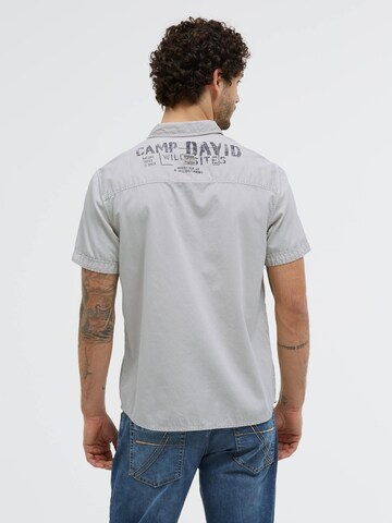 CAMP DAVID Regular fit Button Up Shirt in Grey