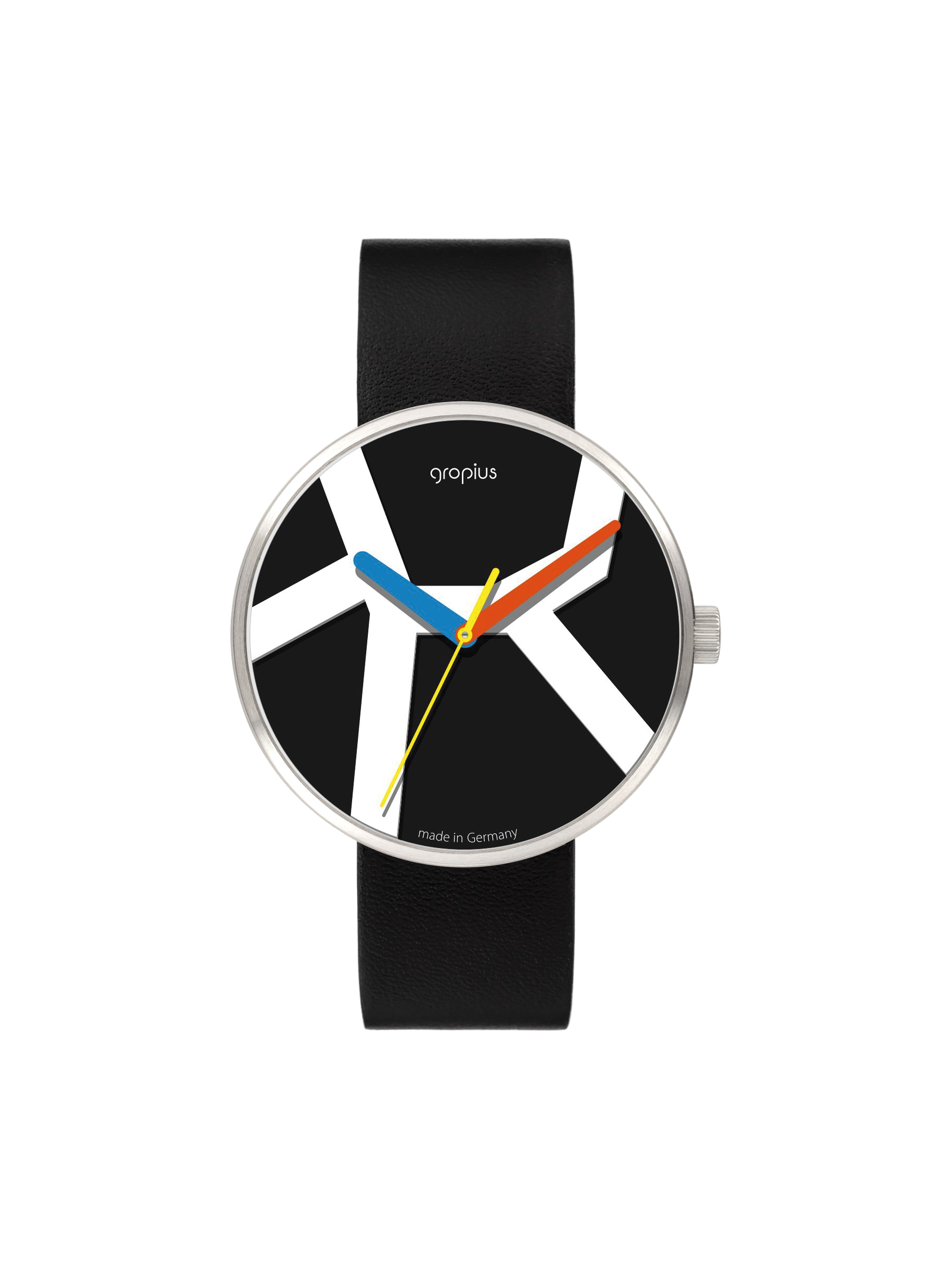 WALTER GROPIUS Analog Watch 'MOVE' in Black: front