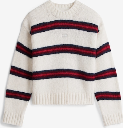 Megztinis iš Tommy Jeans, spalva – tamsiai mėlyna jūros spalva / burgundiško vyno spalva / balta, Prekių apžvalga