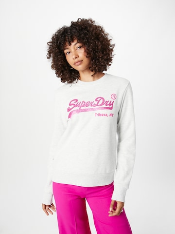 Superdry Sweatshirt in Grijs: voorkant