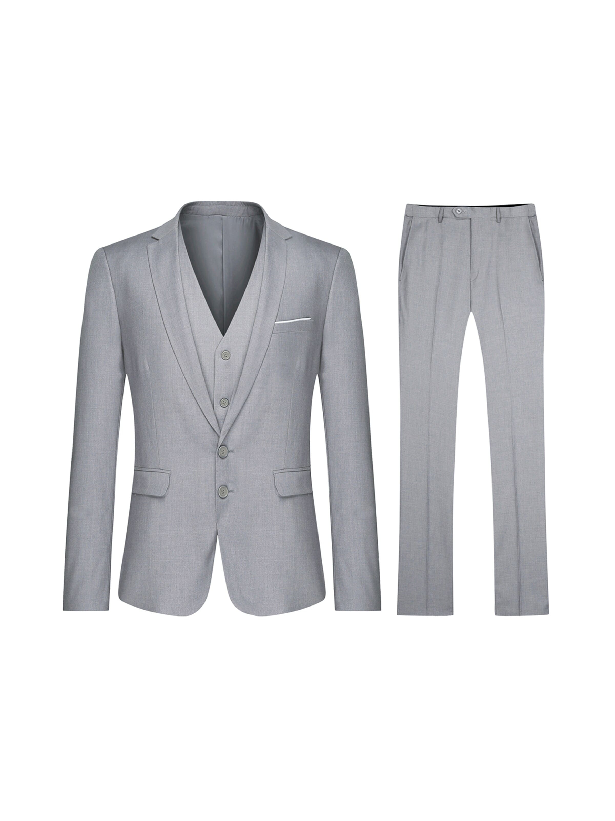 YOUTHUP Suit 'Schlicht' in Grey: front