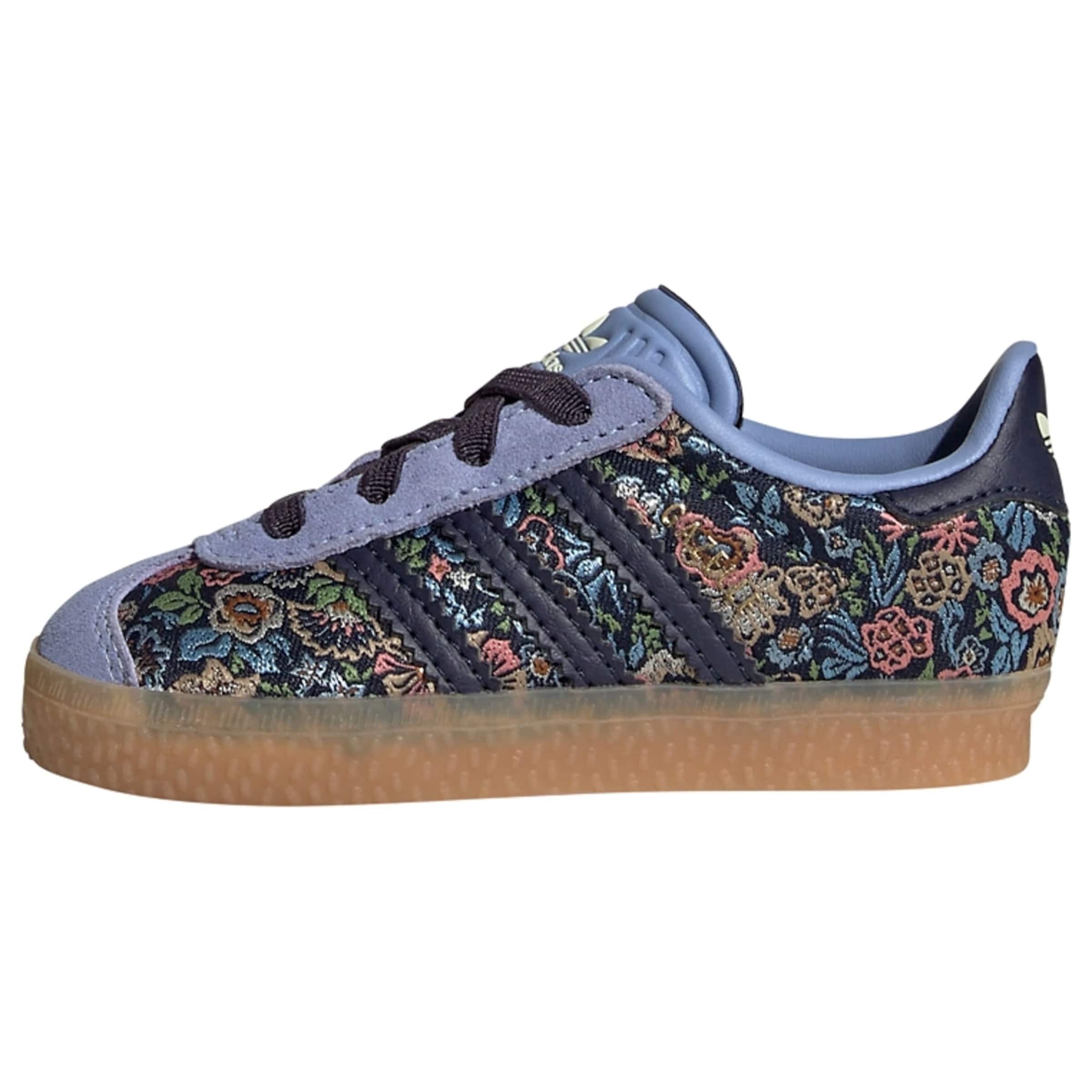 ADIDAS ORIGINALS Сникърси 'Gazelle x Liberty London Comfort' в сиво: отпред