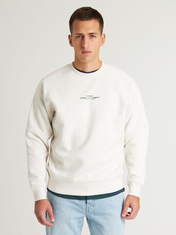 CHASIN' Sweatshirt 'Ido' in Wit: voorkant