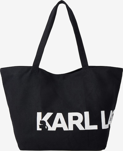 Karl Lagerfeld Ostoskassi 'Essential' värissä musta / valkoinen, Tuotenäkymä