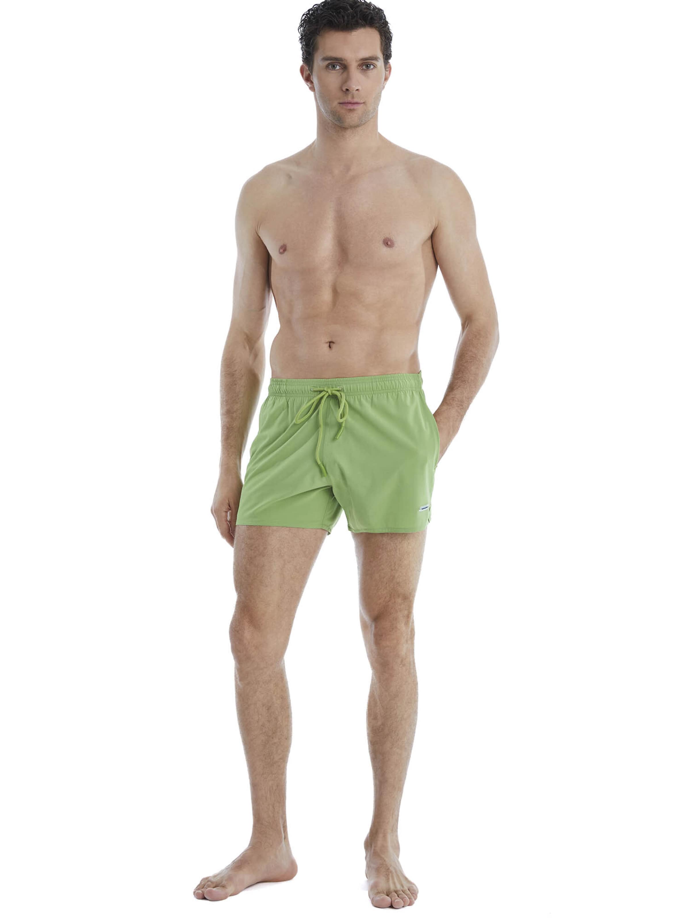 Blackspade Swimming shorts ' Short Uni mit kurzem Bein ' in Green: front