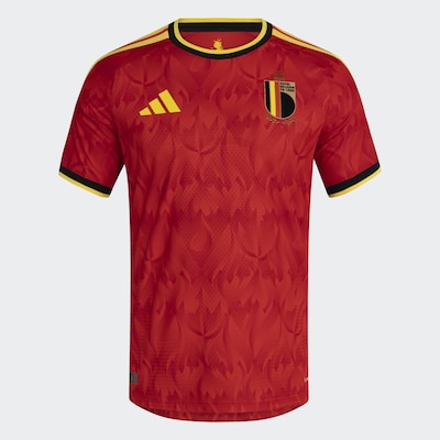 ADIDAS PERFORMANCE Funktionsshirt 'Authentisches Belgien 26' in dunkelbeige / gelb / rot / schwarz, Produktansicht