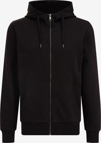 WE Fashion Sweat jacket in Black: front