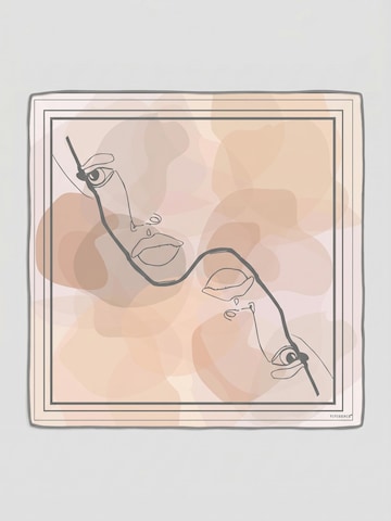 Vivisence Shawl 'S90-003' in Beige: front