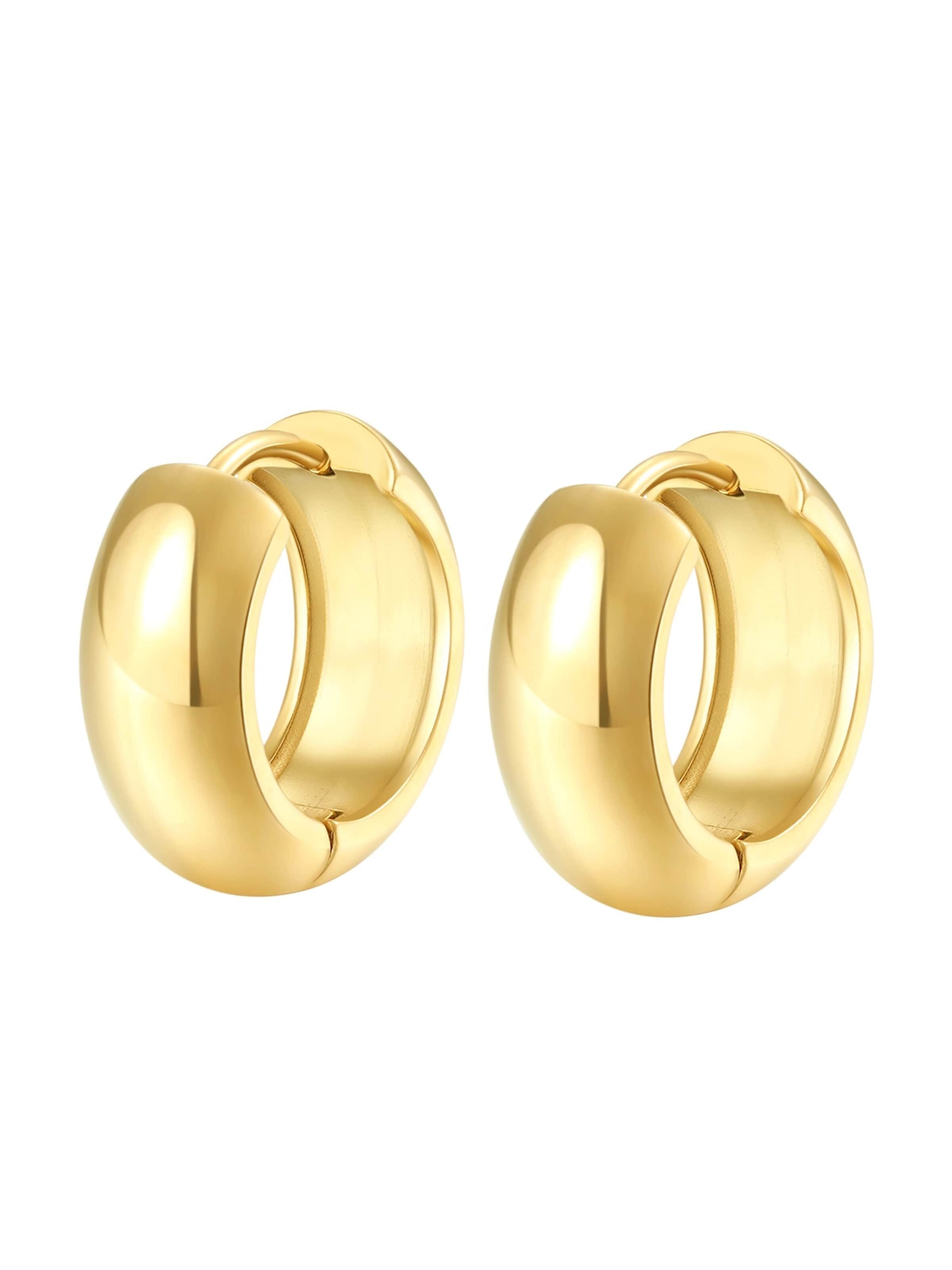 Hey Happiness Ohrringe 'Chunky'‌‌‌‌‌‌‌‌ in Gold: Vorderseite
