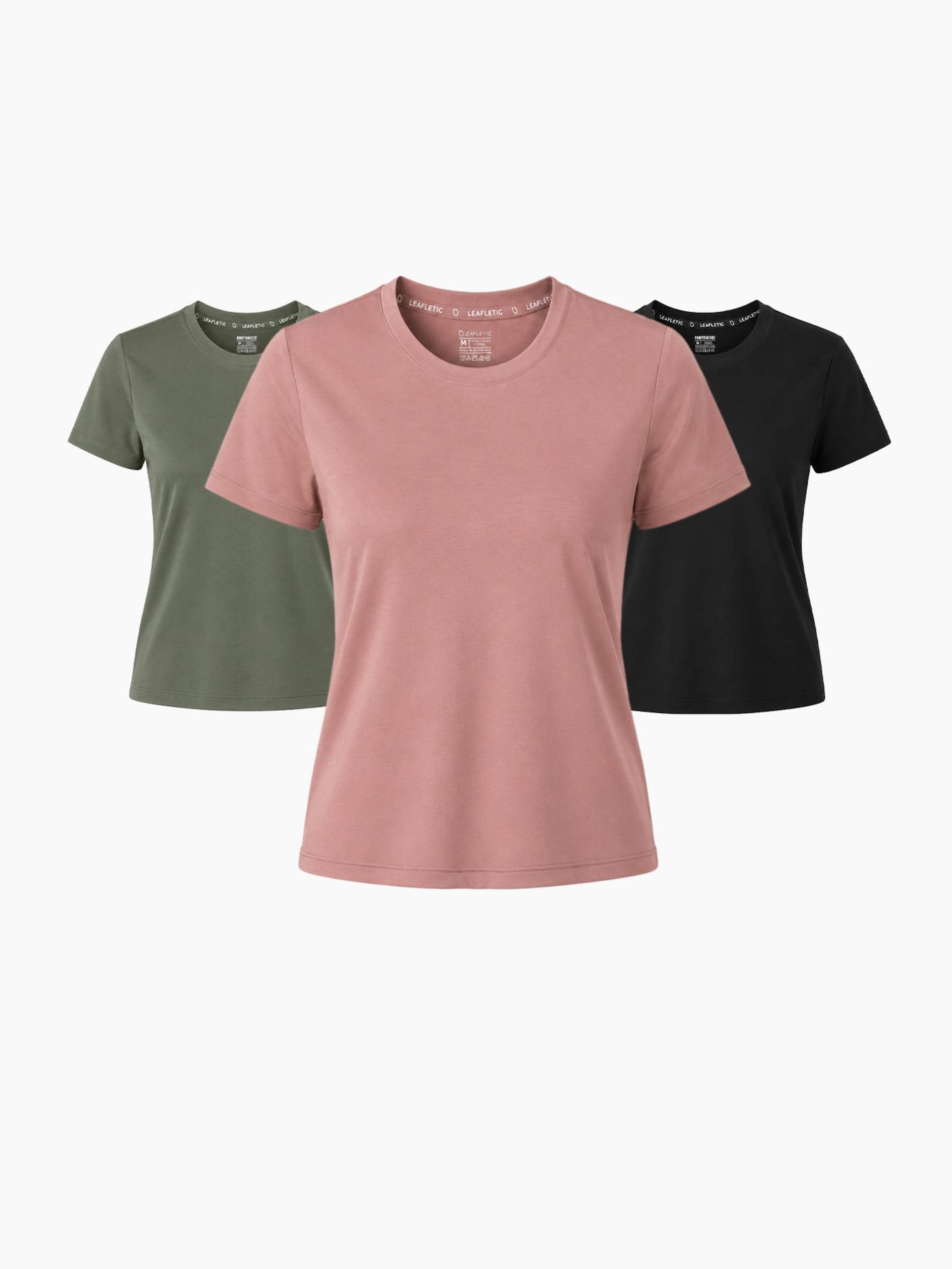LEAFLETIC - Camiseta 'Leafletic Women's T-Shirt - 3 PCs Combo' en negro