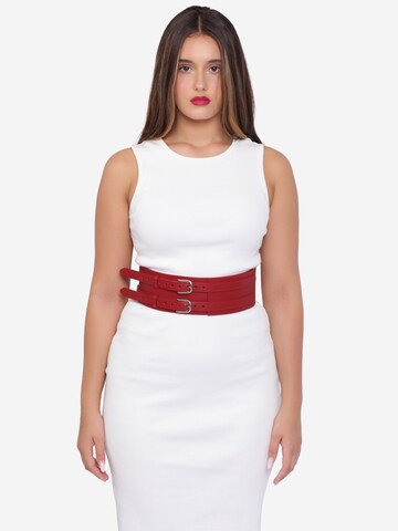 Haute Cuir Riem 'Patrician Wide Belt' in Rood