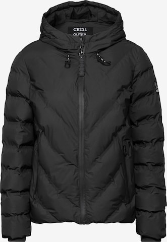 CECIL Gefütterte Jacke in Schwarz: Vorderseite