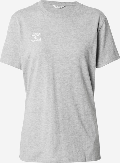 Hummel T-shirt fonctionnel 'Go 2.0' en gris chiné / blanc, Vue avec produit
