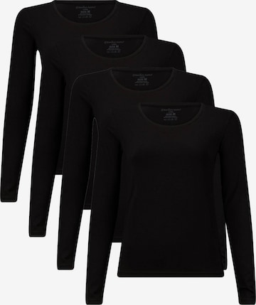 Maillot de corps Bamboo basics en noir : devant