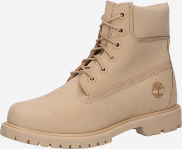 Bottines à lacets 'Premium' TIMBERLAND en beige : devant