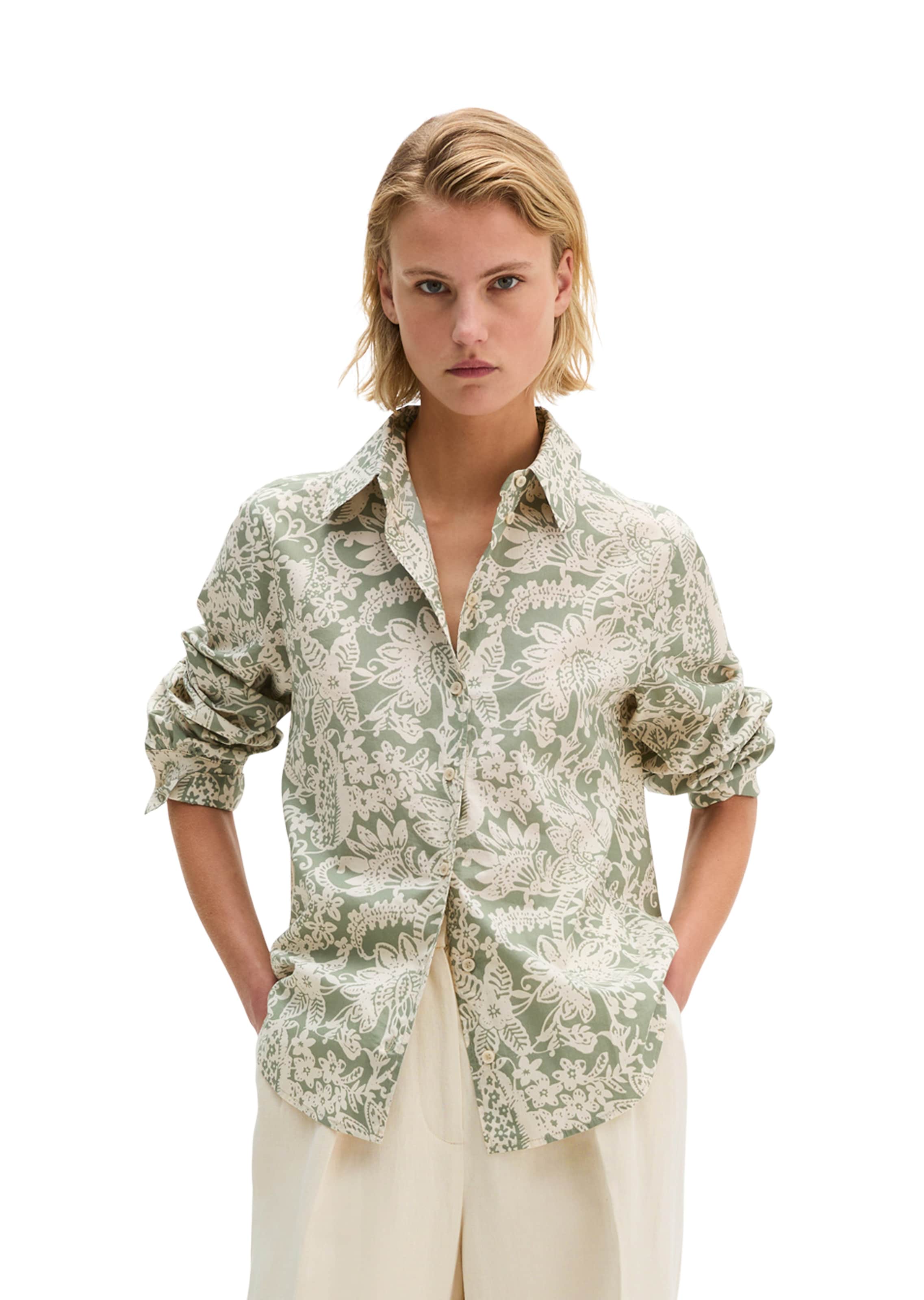 Marc O'Polo Bluse in Grün: Vorderseite
