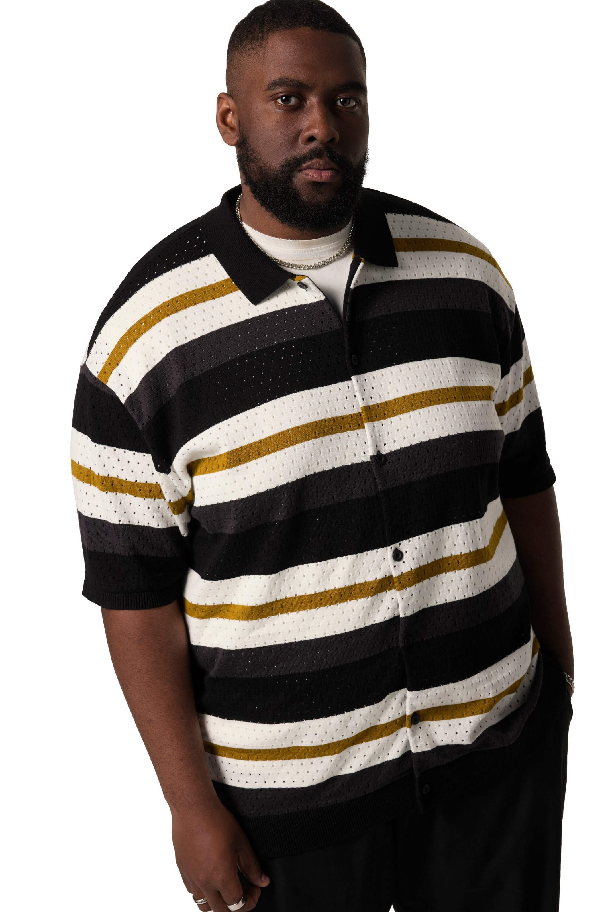 STHUGE Regular fit Button Up Shirt in Black