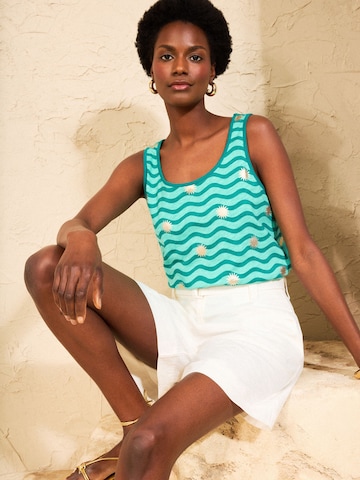 Haut love & roses en vert