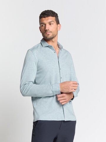 Slim fit Camicia di No Excess in blu: frontale