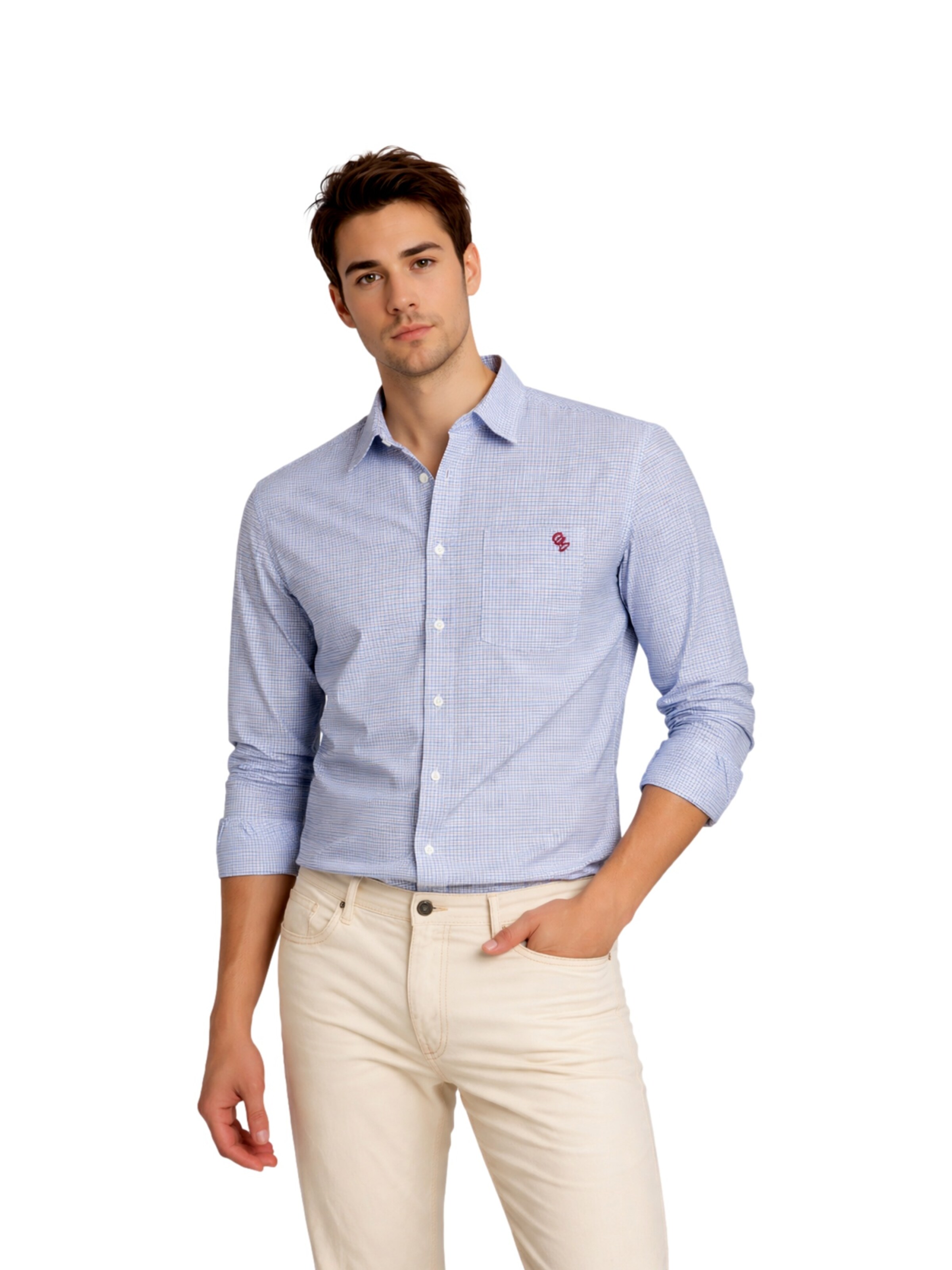 JACK & JONES Comfort Fit Biznis košeľa 'JORFrederiksberg' - Modrá: predná strana