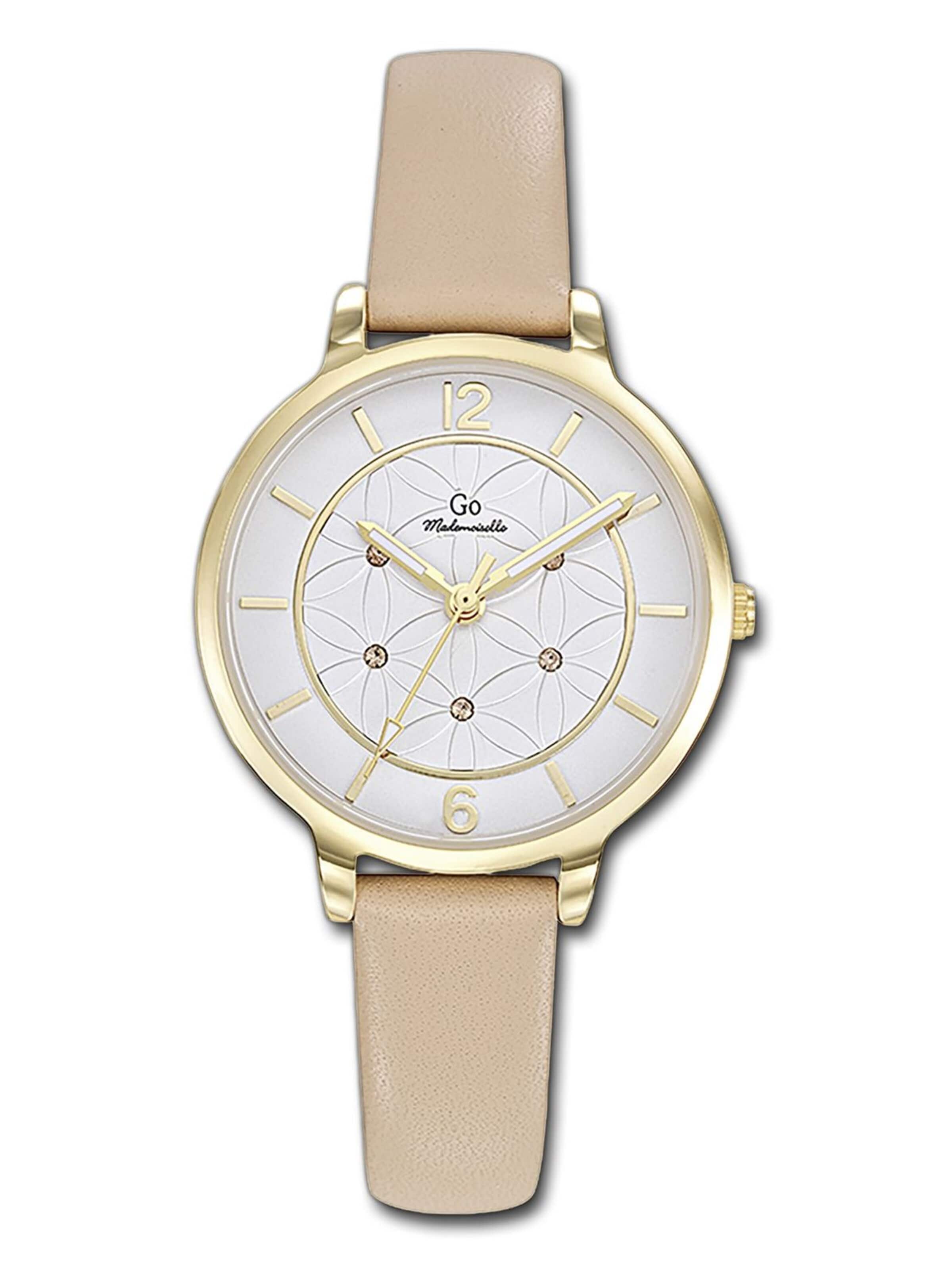 Orologio analogico di GO GirlOnly in beige: frontale