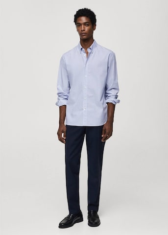 MANGO MAN Regular fit Button Up Shirt 'Arezzo' in Blue